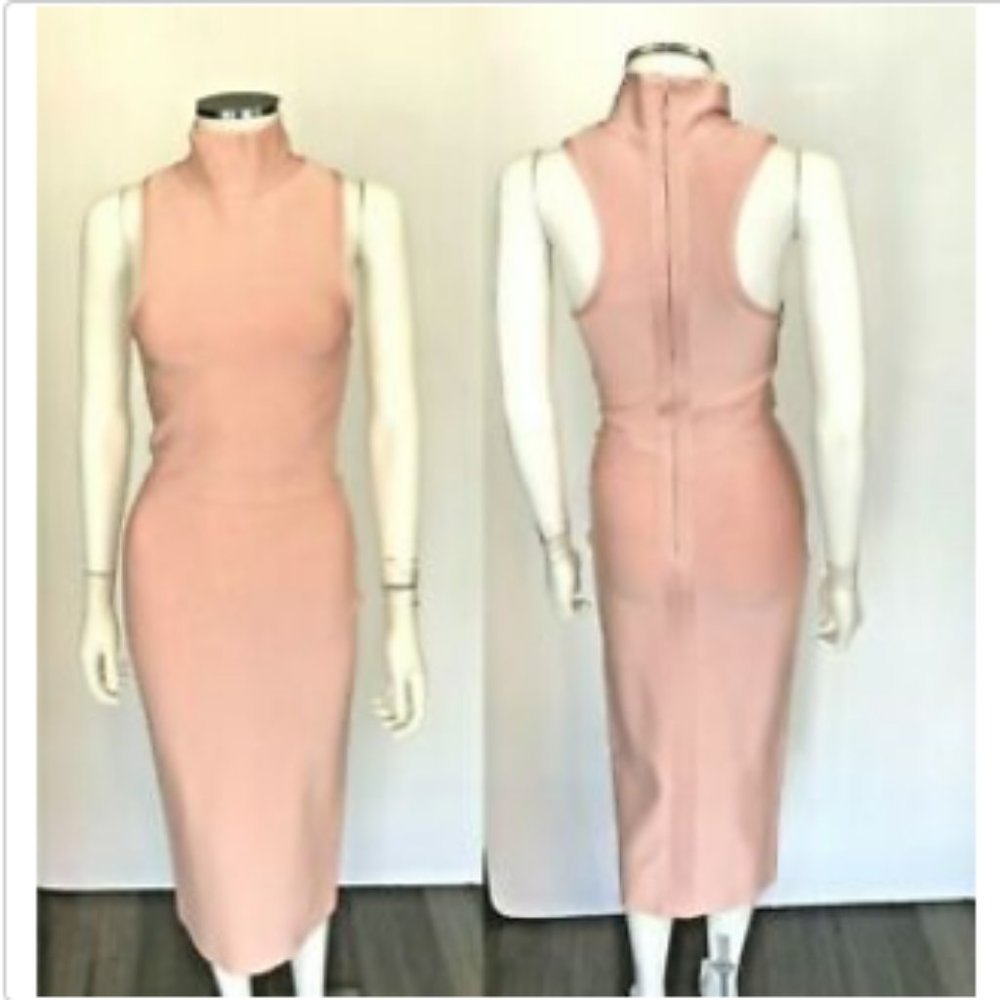 Elegant Pink Sleeveless Dress